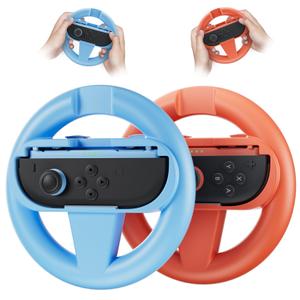 Steering Wheel for Nintendo Switch 2 JoyCon, Switch 2 Accessories Compatible with Switch 2 JoyCon Controllers, Switch 2 Steering Wheel, Racing Wheels for Mario Kart 8, 2 Pack
