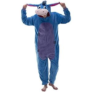 COSUSKET Snug Fit Unisex Adult Onesie Pajamas, Flannel Cosplay Animal One Piece Halloween Costume Sleepwear Homewear S