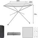 22 Inch Portable Fire Pit for Camping, Wire Mesh Fire Pit, Foldable Stainless Steel Mesh Fireplace for BBQ, Picnic, Heating, Bonfire
