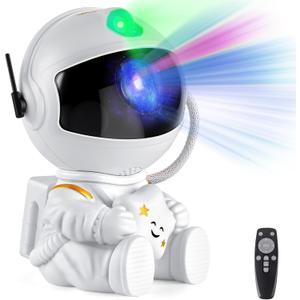 XHSY Astronaut Projector Star Projector Galaxy Light Night Light for Kids Light Projector for Bedroom Starry Nebula Ceiling LED Lamp with Remote (White)