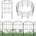 MOOACE Decorative Garden Fence 28 Pack, 24in (H) x30ft (L) RustProof Metal Landscape No Dig Fence, Wire Border Patio Bed Fencing, Ground Stake Animal Barrier for Rabbit Dog, Yard Outdoor Decor