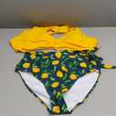 Dokotoo Women's High Waisted Floral Bikini Sets Swimsuit Suit for Women 2025 Tummy Control Bathing Suit Swimwear for Summer (Yellow)