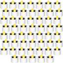 54 Pcs Solar Tea Lights Bulk Outdoor Waterproof Rechargeable Dusk to Dawn Lighting Small Flameless Flickering LED Votive Candles for Garden Patio Party Lanterns (Amber)