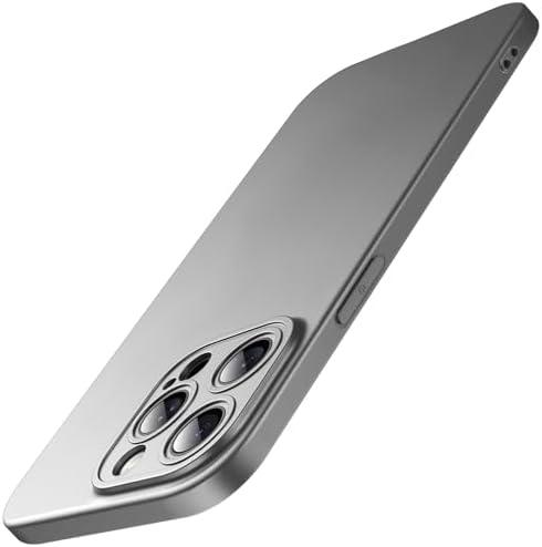 JETech Slim Case for iPhone 15 Pro Max 6.7-Inch with Camera Lens Full Cover Protection, Ultra-Thin Lightweight Matte Finish Minimalist Protective Phone Cover (Natural Titanium)