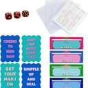 4 in 1 Mahjong Accessories with Mahjong Shuffler Cards Sleeve Mahjong Line Finder & Dice, Mahjong Card Holder Fit Large Print Size(6 1/8x4 3/4) for NMJL Card 2025 2026