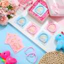 Quelay 24 Pcs Gender Reveal Bracelets with Cards Team Boy or Girl Bracelets for Baby Shower Decorations Supply Blue and Pink Team Boy or Girl Gender Reveal Party Favor for Guests Game Accessory Gifts