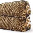 Bloomoak Slow Hay Net Feeder for Horses, Durable Soft Black PE 2/3 String Hay Bales Bags, Fit 36x18x18 to 47x25x17 Inches, Extends 50-64 Inches (2 1.6" Hole/2PC)