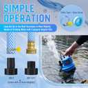 1/2 HP Submersible Water Pump 2900 GPH Portable Small Sump Pump For Pool Cover, Basements, Puddles, Gardens Ponds With 16.4 Ft Power Cord and Hose Adapters, Blue