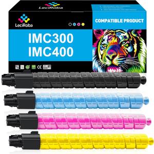 LeciRoba IM C300 C400 Toner Cartridge Replacement for Ricoh IM C300 C400 842378 842379 842380 842381 Toner for Ricoh Lanier Savin IM C300F C400F C400SF IMC300F IMC400F IMC400SF Printer (B/C/M/Y)