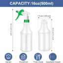 10 Pack Spray Bottles 16 oz Empty Water Spray Bottles for Cleaning Heavy Duty Refillable Squirt container with Measurements Adjustable Nozzle for Household(Yellow,Green,Stylish Style)