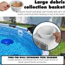 TonGass (Complete Set Universal Fit Above Ground Pool Skimmers (White) Pool Skimmer Accessory Kit ABS Plastic Thru-Wall Skimmer with Accessories Opening Width 6" Fits All Standard Pools Wall Cutouts
