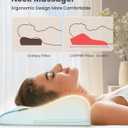 COMFIER Shiatsu Back Massager with Heat & Vibration, 3D Deep Kneading Back Massage for Pain Relief, Home Office Use,Blue
