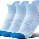 BRISIRA Bamboo Viscose Compression High Ankle Socks Men Women Cushioned Anti Blister HIking Golf Arch Support Running Socks