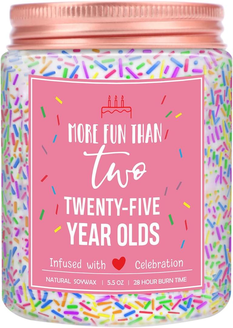 50th Birthday Gifts for Women, Funny 50 Year Old Gifts for Women, Best 50th Birthday Gift Ideas for Women, Mom, Friends, Wife, Sister, 5.5oz Vanilla Cream-Scented Candle, Perfect Birthday Present