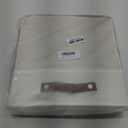 Storage Cubes, 4 Pack Linen Foldable Storage Bins (13 x 13 inch) with Clear Window and Handles, Fabric Organizer for Shelf Closet, Clothes, Books - (Gray and White)