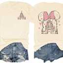 Magical Shirt for Women Kingdom Castle Graphic Tee Family Vacation Tee Castle Believe in The Magic Summer Trip Tops Large