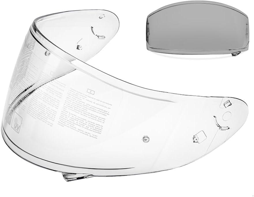 Full Face Motorcycle Helmet Photochromic Visor Compatible with Shoei RF-1200, X-14, Z-7,NXR and RF-SR Helmets,Replacement Helmet Face Shield Transition Lens Clear-to-Light Grey Self-Tinting in The Sun