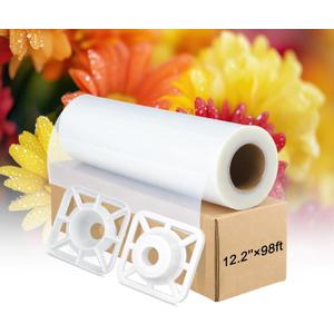 Marspark 1 Roll 12.2 x 98.4 ft Transparency Film for Inkjet Printer Waterproof Inkjet Film for Silk Screen Printing Milky Transparency Roll for Printing Clear Projectors Photographic