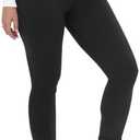 CAMPSNAIL Fleece Lined Leggings Women - Thick Soft High Waisted Black Tummy Control Thermal Warm Velvet Pants for Cold Winter, Small