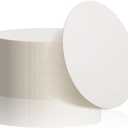 TaoBary 50 Pcs Disposable Paper Coasters Bulk 1MM, 4 Inch Round Cardboard Coasters Blank for Bar Drinks DIY Crafts Arts Wedding (White)