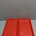 Long Melamine Serving Tray for Appetizer, Charcuterie, Bread, Fruit, Dessert, Stackable, Set of 2, Red, 17.3x8x1.5 inch