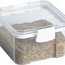 Kitchen Spaces Food Storage Container, 3 Cup Capacity, Airtight Lid Seal, Compact and Stackable, Ideal for Nuts, Dried Fruit, or Wrapped Cheese Slices, BPA-Free Plastic, Small