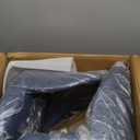 COLAMY Upholstered Dining Chairs Set of 2, Modern PU Leather Dining Room Kitchen Side Chair with Padded Seat and Wood Legs Restaurant/Cafe, Blue