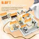 Multi-Surface Handheld Pressurized Steam Cleaner with 11-Pieces Accessories, 15.2OZ Hands-free Portable Steamer for Cleaning, Multipurpose Steam Cleaner for Home|Upholstery|Car|Floor|Grout|More