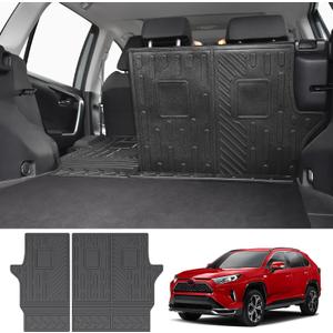 Cargo Mat Fit for 2019 2020 2021 2022 2023 2024 Toyota RAV4 Cargo Liner TPE Trunk Mat All Weather Seats Back Protector for 2019-2024 Toyota RAV4 Accessories, (Backrest Mat)