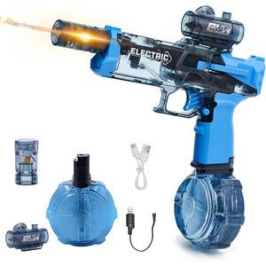 Electric Water Gun for Adults Kids: Powerful Squirt Gun, Automatic high Powered Pressure Blaster watergun with Realistic Led Muzzle Flame,28-32 FT RangePerfect Summer Gift Toys for Age 8-12
