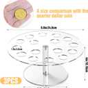 3 PCS Acrylic Ice Cream Cone Holder, 16 Holes Cupcake Display Stand, Clear Food Grade Display Rack for Cotton Candy, Sushi, Popcorn, Parties & Events
