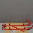 Sunnychicc Christmas Sleigh Hot Chocolate Bar Decor Red Christmas Hot Cocoa Wood Tray Holder Box Decorative Farmhouse Coffee Station Organizer for Xmas Home Office Kitchen Winter Gift Holiday Party