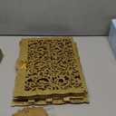 OurWarm Glittery Gold Wedding Card Box with Lock, Wood Gift Card Box for Wedding Reception, Envelope Box for Party Graduation Birthday Baby Shower Decorations