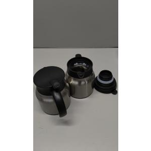 Ziliny 2 Pcs Thermal Coffee Carafes for Keeping Hot/cold Stainless Steel Small Coffee Creamer Container Double Wall Vacuum Insulated Tea Pot Milk Beverage Dispenser for Party Home (27 oz,Sliver)