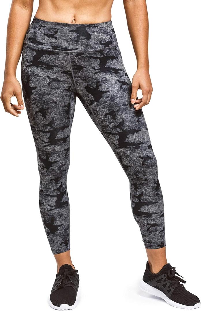Sweat Shaper Women's Sauna Leggings Compression High Waist Yoga Pants Thermo Sweat Capris (Large, Grey Camo)