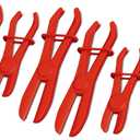 Coolant Hose Pinch Off Pliers Set 6Pcs Nylon Clamp Tools for Fuel & Brake Lines Non-Conductive Hose Locking Pliers for Automotive Repairs Rust-Proof with Secure Lock Buckle & Anti-Slip Handles, 6 Pcs Hose Pinch Clamp Pliers