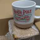 Yaomiao 6 Pcs Christmas North Pole Hot Chocolate Mug Hot Cocoa Coffee Mugs Christmas Santa Xmas Ceramic Cups with Handle Gift Mug for Women Men Employee Coworker