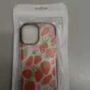 iPhone 17 Case for Women, Cute Pink Strawberry Fruit Print Girly Design Kawaii Aesthetic Cartoon Pattern for Girls Teens Soft TPU Case Cover, 6.3"