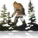 Sasquatch Wall Decor Bigfoot Statues for Yard 15.7 x 11 Sasquatch Statues Bigfoot Metal Wall Art Big Foot Gifts for Yard Hanging Garage Garden Decor Outdoor Indoor(Colorful)