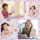 5 Pcs Stylish Set for 17cm Dolls with Fashion Hat, Skirt, Shoes and Sweater Outfit Set, Cute Doll Style Accessories Gift (Elegant,Purple)