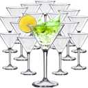 20 Pcs 10 oz Unbreakable Martini Glasses Set Disposable Plastic Martini Glasses Clear Stemmed Cocktail Cups Drinkware for Mousse Home Bar Restaurant Wedding Gift Festival Party Supplies