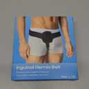 Hernia Belts for Men Inguinal, Hernia Support for Women and Men, Hernia Truss for Left or Right Side, Groin Belt, Adjustable Waist Strap with Removable Compression Pads (Large, Black)