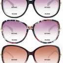 3 Pack Bifocal Sunglasses for Women Oversized Reading Sunglasses with Readers (3 Pack(black, Wrapped Flower Color, Brown))