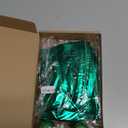 Sintege Halloween Alien Headband and Metallic Flared Pleated Skater Skirt for Costumes Supplies (X-Large Skirt, Green)