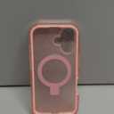 for iPhone 17 Full Body Shockproof Case with Magnetic Invisible Stand [Compatible with MagSafe] Built-in Screen Protector Military Drop ProtectionTranslucent iPhone Cover -Pink