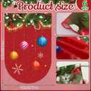 Breling 6 Pcs Christmas Kitchen Curtains Christmas Window Valance Curtain Decoration Xmas Rod Pocket Short Drapes Set for Classroom Living Room Bedroom Holiday Decor 36x24 in(Xmas Balls)