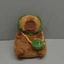 Ditucu Capybara Plush with Dinosaur Hat & Mini Bag 9.8 inch Cute Dino Capibara Stuffed Animal Soft Plushies Toys Gifts for Kids Adults Brown