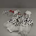 AWIBMK Baby Girls Dalmatian Cow Dress with Ears Headband Halloween Costume Cosplay Role Play Cake Smash Clothes 3-24 M (12-18 Months, Black White Dalmatian)