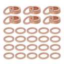 Wevdn 50 PCS Oil Drain Plug Gasket, 14mm Cooper Crush Washer Oil Sealing Gaskets, Automotive Replacement Drain Plug Gaskets Compatible with OEM PN Part 007603-014106, Car Accessories