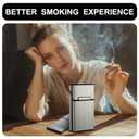3 x Cigarette Case, Brushed Aluminium with Magnetic, Up to 20 Cigarettes for 100mm 100S Size (Gold)